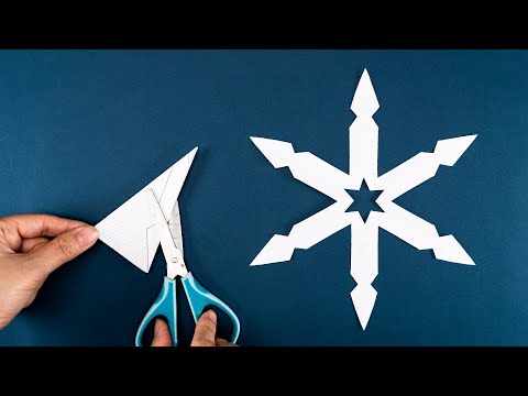 Super Easy Paper Snowflake for Beginner - Christmas Decor