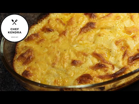 Potato Gratin With Bacon | Cheesy Potato Goodness!