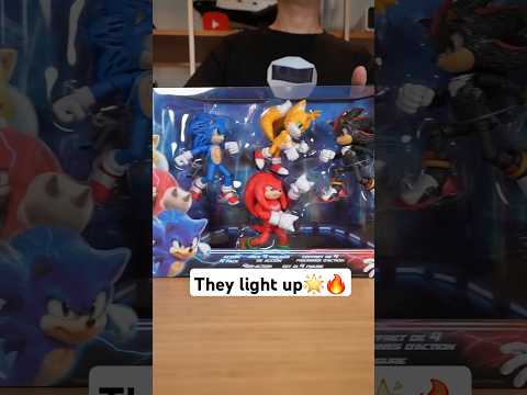 Sonic 3 Light-up Sonic and Shadow Figures #unboxing #sonic #shadow #shorts