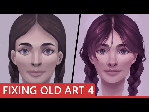 [PORTRAIT SPEEDPAINT] Redrawing My Old Art #4 – Purple Girl Portrait