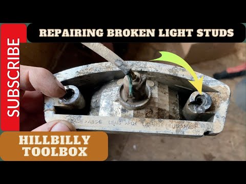 Repairing the broken studs on a rear light. #atv