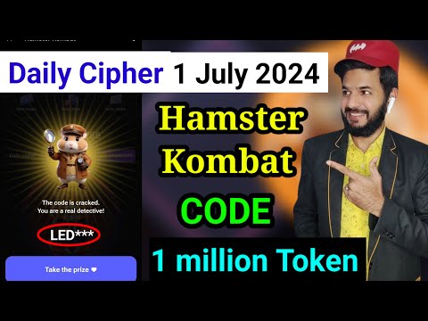 hamster kombat cipher code 1 july | 1 million tokens cipher code 1 july 2024 | daily cipher ledger