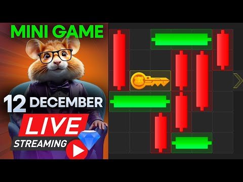 12 December Hamster Kombat Mini game Puzzle Solved 🔴Live | #livestream #hamstercombat #minigames