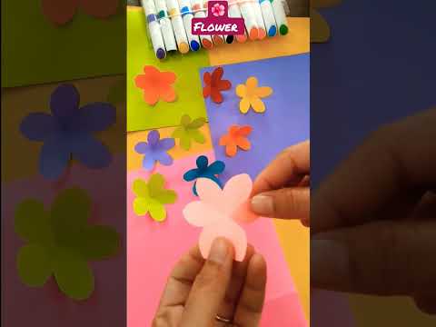 How to make paper flower #shorts #papercraft #diy #easycraft #art