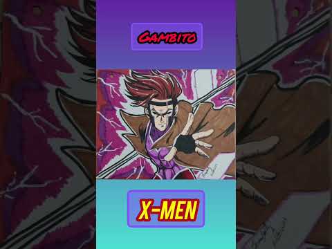 Dibujé a Gambito #gambito #gambit #xmen97 #xmen #marvel #speedpaint #shortsvideo