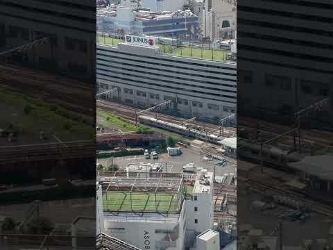 上から見下ろす横浜駅の発着  まるで模型みたい  #横浜駅 #横浜線 #東海道線 #上野東京ライン #電車 #電車発着 #景色 #横浜