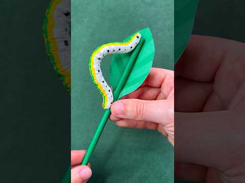 MOVING Caterpillar 🐛 Paper Toy | Paper Craft Ideas #shorts #papercraft