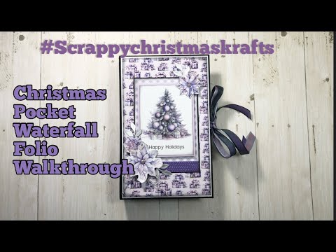 Christmas Pocket Waterfall Folio #scrappychristmaskrafts collab w/@KarolinasKrafts April 2024