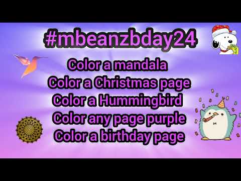 #mbeanzbday24 Coloring Tag