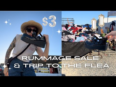 EARLY BIRD GOT THE WORM!! 6AM RUMMAGE SALE & HOLIDAY FLEA DAY #thrift #fleamarket #thriftwithme