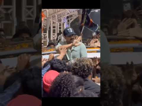 Ramcharan mass welcome Gamechanger shoot  Hyderabad Vizag Airport #GameChanger #RamCharan #telugu