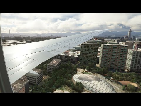 高速緊急降落松山機場 No flap Emergency high-speed landing at Songshan Airport Flight Simulator 2020