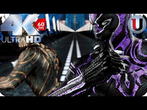 Black Panther Vs Killmonger - Subway Fight Final Battle - MOVIE CLIP (4K HD)