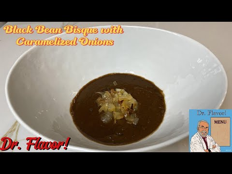 Black Bean Bisque with Caramelized Onions