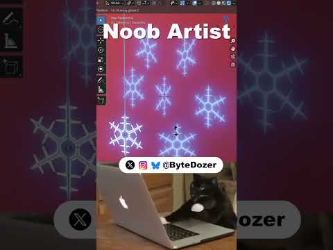 Noob vs Pro artist: Snow #blendertutorial #blender #blendercommunity #blender3d #b3d #simulation