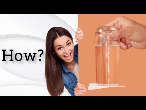 Water does not fall on inverting the glass🍷 with water 💦 #shorts #viral #shortvideo  #science