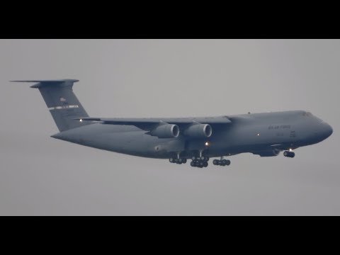 RARE USAF Lockheed C-5M Super Galaxy 87-0029 landing at Moffett Field again! (RCH871)