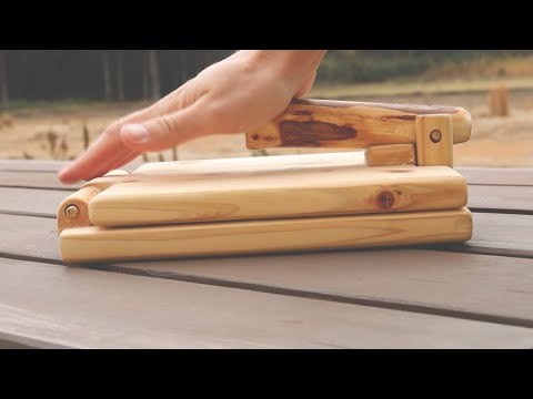 Stone age scrap wood joinery tortilla press