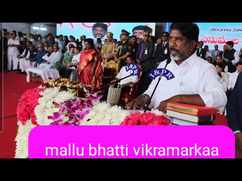 mallu Bhatti Vikramarka oath as telangana minister at hyderabad | #mallu #bhattivikramarakamallu