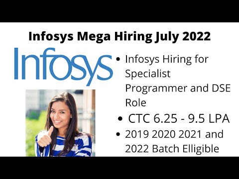 CTC 6.5 LPA and 9.5 LPA  | Infosys Hiring Specialist Engineer and DSE Role | Apply Now