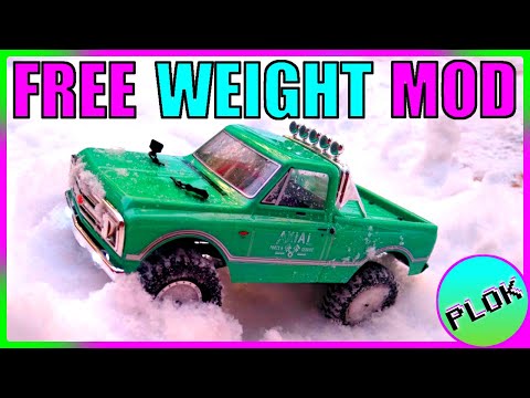 SCX24 Free Weight Mod! [AAA Battery Mod]