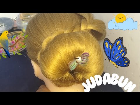 Bun Hair Style With Hair Accessories||Hairdo, #viral#hair #youtube #1000subscriber #bun