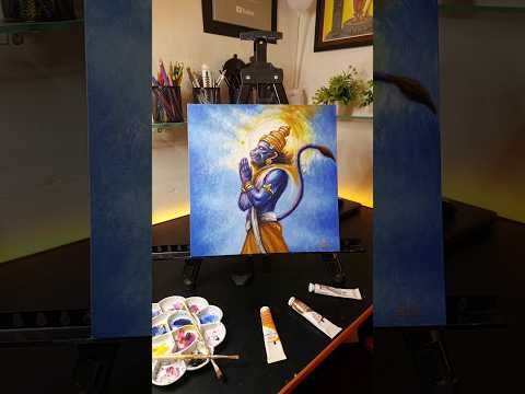 Complete Hanuman ji painting 🙏 | Part- 2 #painting #hanuman #viral