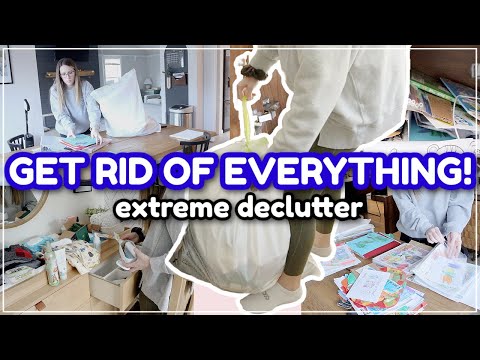 THROWING EVERYTHING OUT IN 2024 / Decluttering, Organizing, & Cleaning! Whole House Declutter