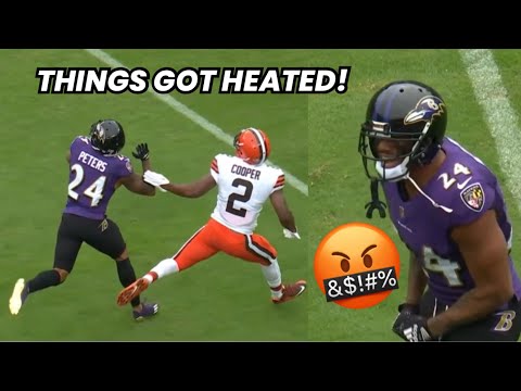 Amari Cooper Vs Marcus Peters 🤬 ‘HEATED!’ (WR vs CB) Browns Vs Ravens 2022 highlights