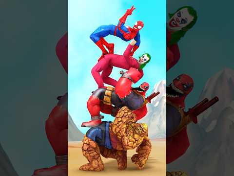 Who is Stronger? Spider-man vs Deadpool , Joker, Ben Grimm #gta #spiderman #funnyvideo  #homemaranha