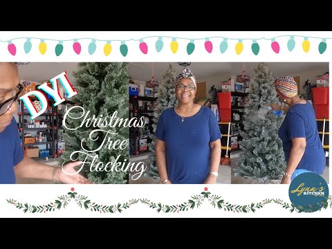 DIY:HOW TO flock your Christmas tree!! EASY & CHEAP #howtoflockachristmastree #flockingchristmastree