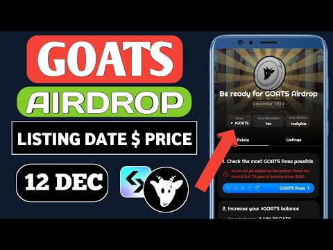 Goats Airdrop Listing Date Today | Telegram bot Airdrop Withdraw |  Goat Price Prediction, Update