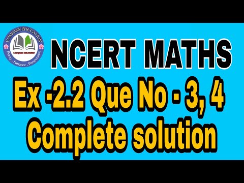 Class 9 | Ex -2.2 | Ques- 3, 4 all parts | maths | NCERT |