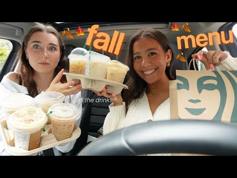 TRYING FALL STARBUCKS DRINKS *ft my bsf*