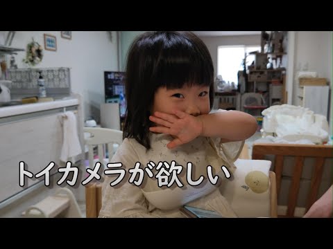 トイカメラが欲しいけれど、お願いが恥ずかしい2歳児