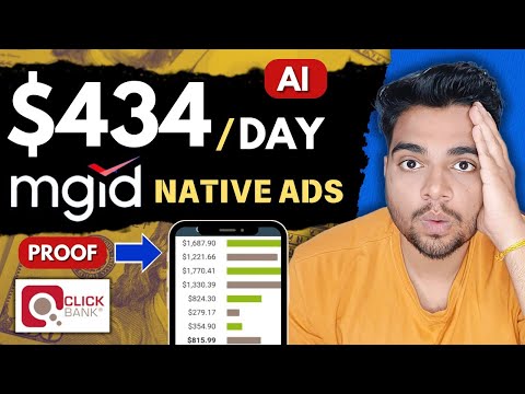 ClickBank $434/Day Sale! | Mgid Native Ads For Beginners 2024 | Ai + Affiliate Marketing (Hindi)