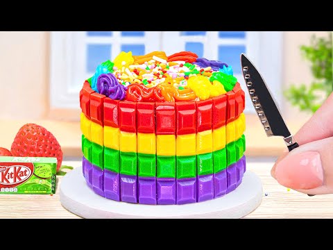 Miniature Cake Decorating ideas with Chocolate🌈 Yummy Miniature Colorful Rainbow Cake Recipe