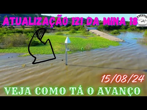 Atualização 121 da mina 18 da BRASKEM no Mutange | Maceió | Alagoas Brasil | visto de cima em 4K