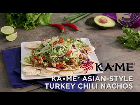 KA ME Asian Style Turkey Chili Nachos Recipe