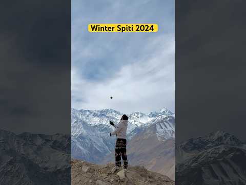 5k Completed🥹on Winter Spiti Trip 2024#shortvideo #subscribe #mountains #relaxing #shorts #himachal