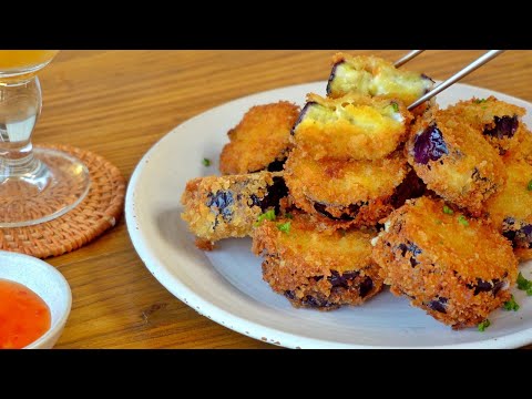 Super Crispy & Juicy Eggplant‼️Perfect Beer Snack!👍