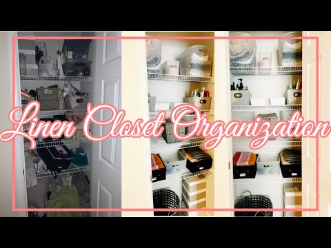 LINEN CLOSET ORGANIZATION| Declutter & Organize with me|Collab w/Marissa Doleo