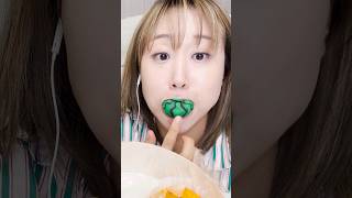 알록달록🍉🍊 화과자 먹방 ASMR #shorts #엔조이커플