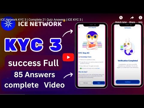 Ice KYC 03 Quiz 85 Answers complete Video || success Full