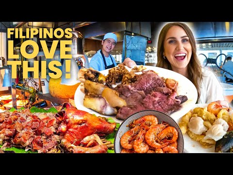 $18 LEGENDARY LUXURY Buffet!! 🇵🇭 Filipino Food In Manila!!