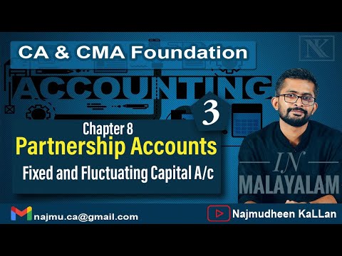 #29 Capital Accounts | Partnership Account in malayalam | CA CMA Foundation and Intermediate