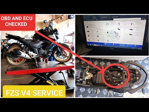 Yamaha fzs v4 OBD ECU check in service  l fzs v4 service l fzs v4 engine check light l fzs v4