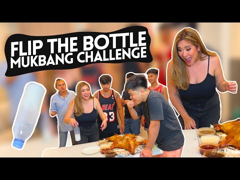 FLIP THE BOTTLE MUKBANG CHALLENGE! | Love Angeline Quinto