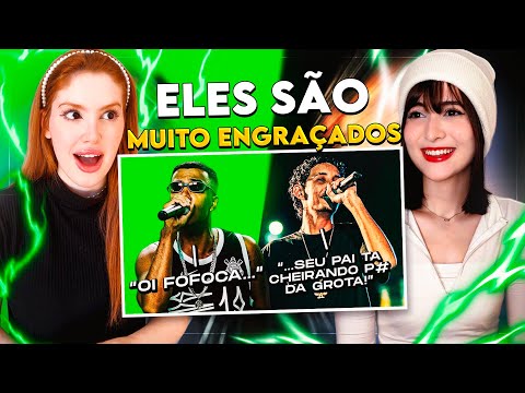 REACT PARÓDIAS NAS BATALHAS DE RIMA! 🎙️ | CR Reacts