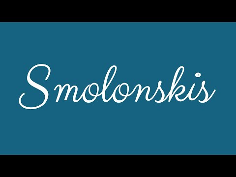 ✎ Smolonskis ✎ English Cursive Handwriting Tutorial